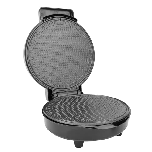 Máquina para hacer conos de helado finos, con temperatura ajustable sin escalonamientos, antiadherente, con placa de 19 cm de diámetro y accesorios de moldeo (EU enchufe 220V)