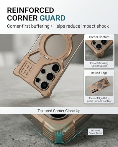 Coque Galaxy S26 Ultra Métal CNC avec anneau support pour vidéo - 4