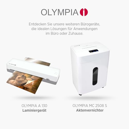 OLYMPIA TB 1280 Thermobindegerät A4 | Bindemaschine für bis zu 200 Blatt, 70g/m² | Thermobinder mit LED-Anzeige, Kühlablage & Sicherheitsabschaltung | Bindegerät für Büro, Schule & Homeoffice
