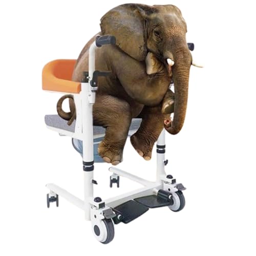 Silla elevadora para traslado de pacientes en casa, asiento abatible 180° para personas mayores, con orinal, altura ajustable, elevador S para personas mayores, rueda de baño
