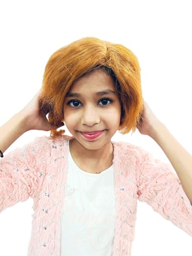 Image of BookMyCostume Brown Blonde Color Foreigner Hair Wig for Boys Fancy Dress Costume Accessories