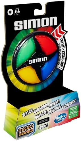 Simon Micro Series Electronic Game for 1 or More Players, Classic Simon Gameplay in a Compact Size, Fun Party Game for Kids Ages 8+ (English & French Version) - 2