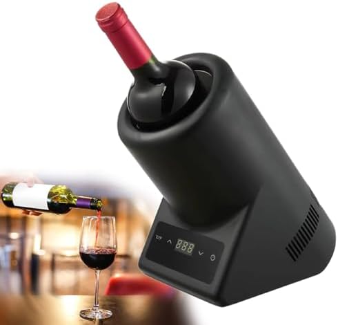 Portable Electric Wine Chiller - 750mL Single Bottle Cooler, Stainless Steel, 24-Hour Cold for Red & White Wine, Perfect for Parties & Gifts, Ideal Beverage Cooler