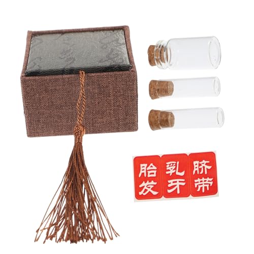 Happyyami Baby First Keepsake Recording Kit Tooth Holder Umbilical Cord Fetal Hair Box for Boys and Girls for Christmas Birthday New Year Style