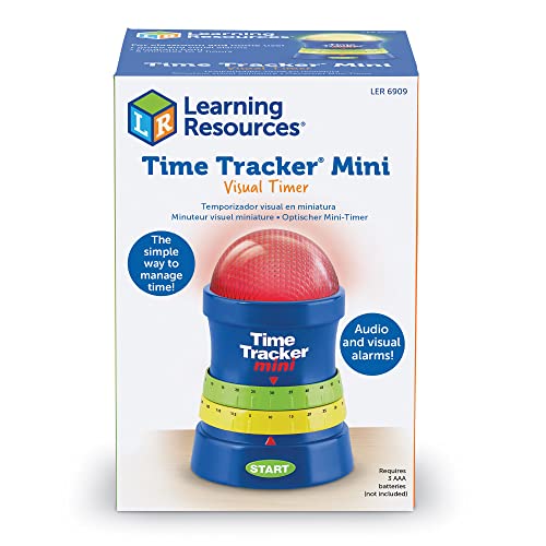 Learning Resources Time Tracker Mini Visual Timer, Classroom Timer, Hand Washing Timer, Auditory and Visual Cue