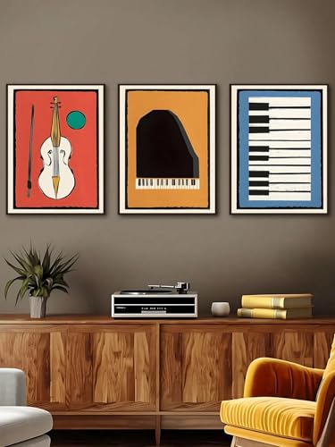 Tableaux musicaux sur toile idée cadeau originale pour musiciens et décoration de bureau