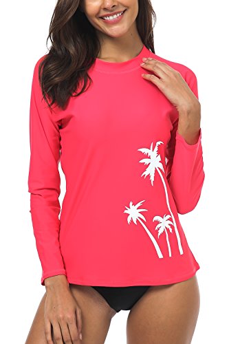 Wetopkim Womens Long Sleeve Rash Guard Swim Shirt Surfing Rashguard Tops Swimwear2