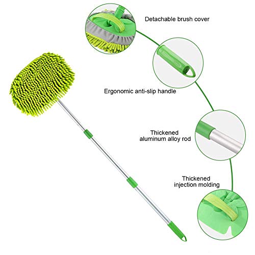 HEXLONG Mop Auto Wassen Drie Sectie Telescopische Staaf Mop Huishoudelijke Multifunctionele Draagbare Vegen En Schrapen… - Image 8