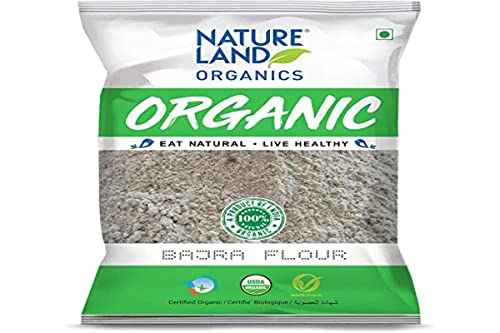 Image of Natureland Organic Barley Flour /Jau Flour 500 Gm - Healthy Organic Flour & Natureland Organics Bajra /Pearl Millet Flour 500 Gm - Organic Flour