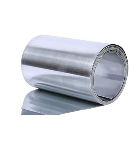 1pc Zinc Foil Sheet - 12cm Wide Pure Zinc Metal Plate for Industrial Use(0.03mm)