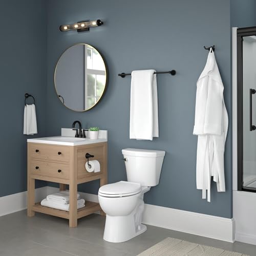 Delta Faucet Becker (1-Pack) Hand Towel Holder, Matte Black, Ring for Bathroom or Kitchen Sink, Wall Mounted BCK46-MB by DELTA - Image 6