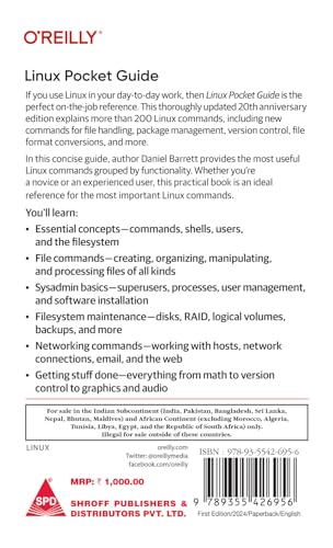 Image of Linux Pocket Guide: Essential Commands, Fourth Edition (Grayscale Indian Edition)