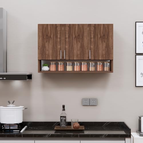 Image of SPECIALITY PANELS 3 Door Modular Wall Mounted Kitchen Cabinet with Organizer Shelf Space Saving Storage Unit | Engineered Wood Cupboard for Kitchen Living Room Organizer Furniture | DIY Assembly