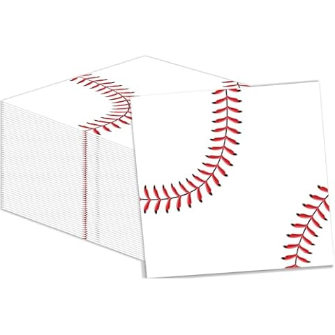 50 Pcs Baseball Napkins 13 x 13 Inches Cover
