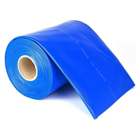 Discharge Hose 8 Inch x 25 ft, Lay-Flat, Backwash, Pool, Irrigation, Agriculture and Industrial, No Clamps - PonaFlex Cover