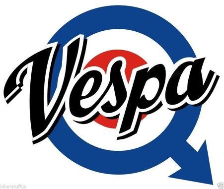 Vespa Logo Scooter Bumper Sticker Helmet Sticker Laptop Sticker