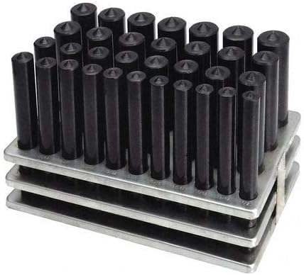 Transfer Punch Set, 1/2 to 1 In, 33 Pc