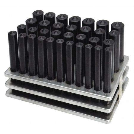 Transfer Punch Set, 1/2 to 1 In, 33 Pc