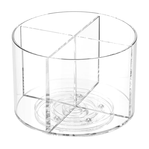 Drinks Packet Organizer, Clear Flavor Packet Holder, Versatile Lazy Susan Organizer, Divided Drinks Mix Rotating Holder, Easy to Use Water Packet Organizer for Counter Top Drink(Transparent, 1PC)