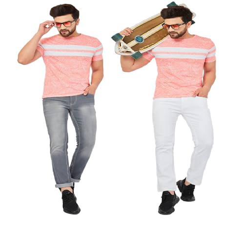 Image of Ben Martin Men's Slim Fit Mid Rise Pack of 2 Stretchable Casusal Denim Combo Jeans Pant, CMB-AU24