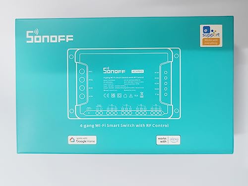 SONOFF 4CHPROR3 Wlan Rollladensteuerung Relais Modul, 4 Gang WiFi Smart Switch, 433MHz RF Remote Control,Ferngesteuertes Garagentor Und Rollläden