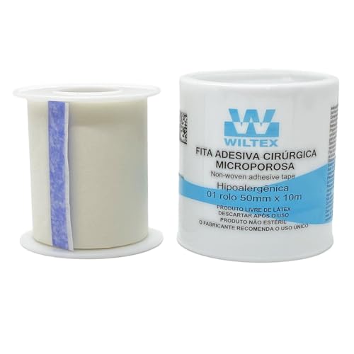 Fita Adesiva Micropore Branca 50mm x 10m Wiltex 4 unidades
