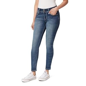 WallFlower Women’s Ultra Skinny Mid-Rise Insta Soft Juniors Jeans (Standard and Plus)