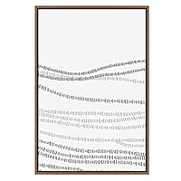 SIGNWIN Framed Canvas Wall Art Wavy Lines Geometric Patterns Digital Art Modern Art Contemporary Relax/Calm Black and White for Living Room, Bedroom, Office - 16