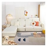 TISSU DE QUALITÉ SUPÉRIEURE: La housse de canapé extensible est conçue avec un petit motif à carreaux texturé doux, un tissu épais et des couleurs vives unies pour améliorer la sensation luxueuse de votre salon.