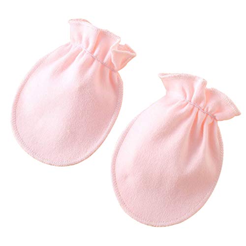 Newborn Mittens Must Haves No Scratch Mittens Cotton Warm Baby Gloves 0-6 Months Boys Girls 3White+3Pink #TOP2