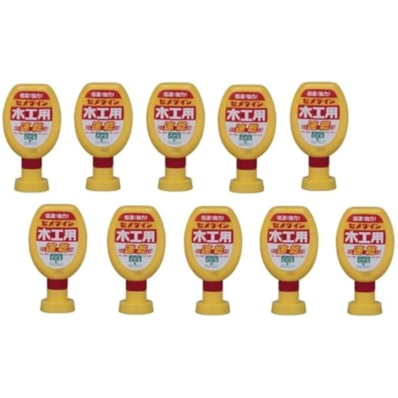 Cemedine 목공 속건성 접착제 폴리 용기 180ml CA-238 x 10개 세트