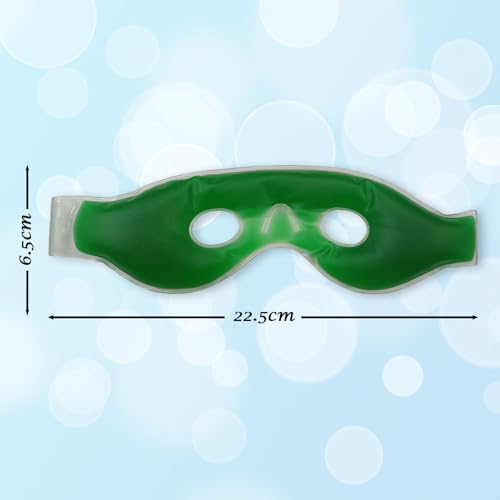 Image of Aqua Ice Face & Eye Cooling Gel Pad and Aloe Vera Gel Mask Ice Pack for Face and Eye Patches Remove Dark Circles, Fatigue Cool Eyes Patch Pads Eye Care | Facial Skin Refresh Face Mask for Hot & Cold Therapy (Aloe Hole Eye Mask, Pack of 2)