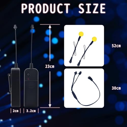 Image of Led Eyes for Mask Skeleton Ghost Black Cat Spider Pumpkin Spooky Tree, EL Panels Light for Cosplay DIY Themed Party Decor (Yellow, 20mm)