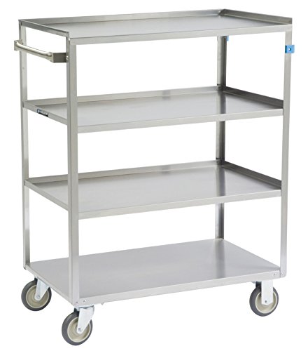 Lakeside Manufacturing 443 Linen Cart, Stainless Steel, 4 Shelves (Fully Assembled) #TOP11