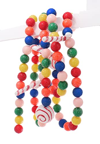 Kurt S. Adler Candy Cane and Candy Ball Garland 6 Feet Long H2047 New