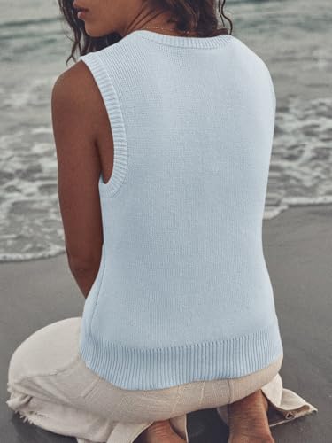 Image of Saodimallsu Women's Ribbed Knit Sweater Vest