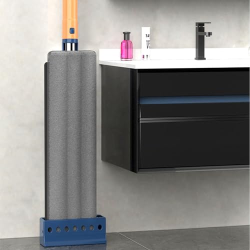 Trapeador plano grande de microfibra de 50cm con escurridor integrado para limpieza seca 8