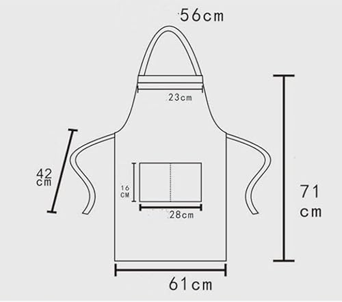 Miniatura 4 de Delantales de color liso a granel con 2 bolsillos frontales, delantales para hornear para mujeres y hombres