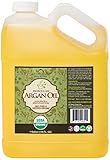 US Organic Moroccan Argan Oil, USDA Certified Organic,100% Pure & Natural, Cold Pressed Virgin, Unrefined, Origin_Morocco, Size for DIY and small manufacturers (128 oz (1 Gallon))