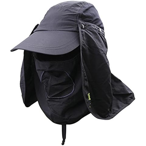 Fishing Hats,Fisherman Hat Sun Hat 360° UV Protection Summer Sunhat Baseball Cap Men Women Sun Visor Cap Removable Neck Face Mask Head Flap Cover Cover