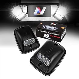 NUVISION LIGHTING Pair of LED License Plate Lights Compatible with 95-04 Tacoma / 92-98 T100, 00228-34938, NVL-LPL-007