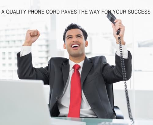 Telephone coiled cord black