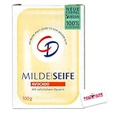 CD Milde Seife mit Avocado VEGAN & PFLANZLICH 100g | Plastikfrei, mit natürlichem Glycerin, neues...