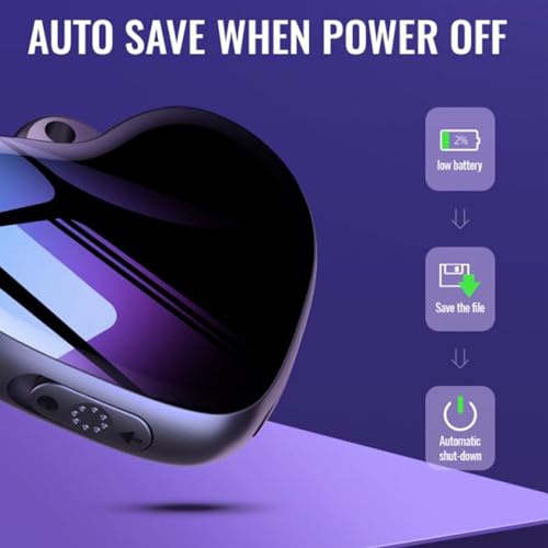 Gravador de Voz Digital Com Pingente de Coração, Mini Gravador Ativador de Voz Com Redução de Ruído