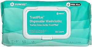 SUNKISS Unscented Adult Wipes, 50