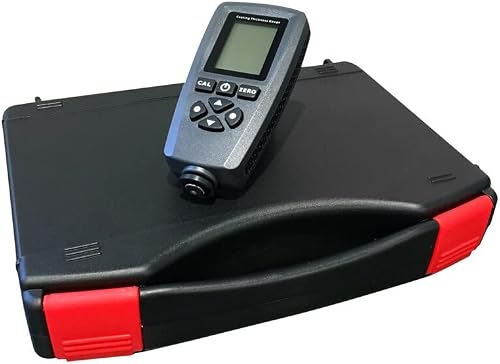 Prismatic Powders Coating Thickness Gauge - Digital Mil Thickness Meter for Powder Coating & Paint - Auto Detection on Steel and Aluminum (Fe/NFe) - High-Precision LCD Backlight Display - SE-421