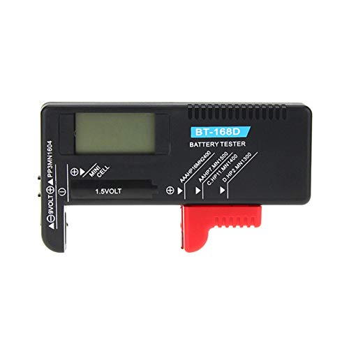 Ballylelly Digital Battery Tester Detektor Kapazität Diagnosetool Volt Checker für AAA AA CD 9 V 1,5 V Knopfzellenbatterie BT-168D