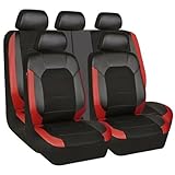 【Material de alta calidad】Fabricada con cuero PU de alta calidad y malla transpirable, la funda del asiento es duradera, ignífuga, resistente a la abrasión, a altas temperaturas y a la congelación, no se decolora ni se agrieta con el paso del tiempo y cumple con las normas ambientales