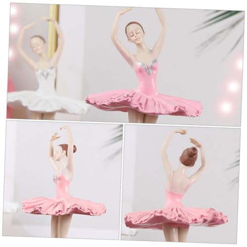 Décoration créative de ballerine rose, statuette résine maison - 7