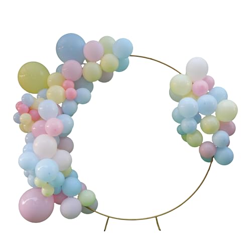 JODIDI 144 Pcs - Premium Party Balloons for Baby Showers, Birthdays and Celebrations (Pastel Colors - Blue, Pink, Yellow)